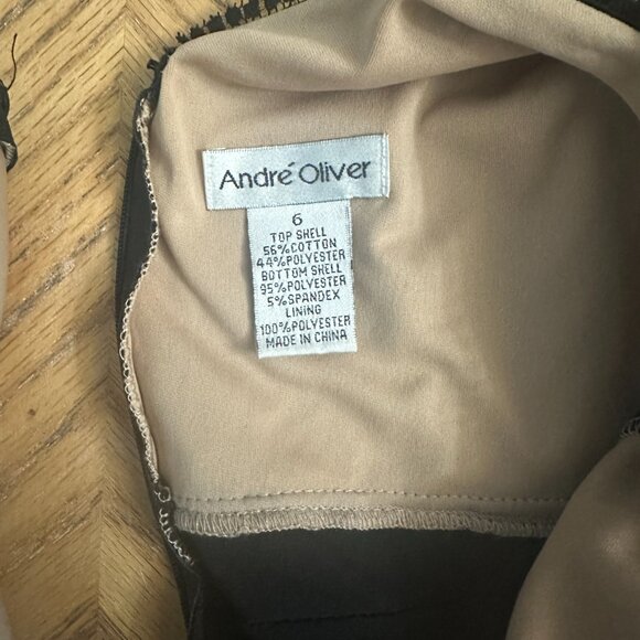 Andre Oliver Black Lace Sleeveless Dress With Pleated Bodice - Picture 4 of 13